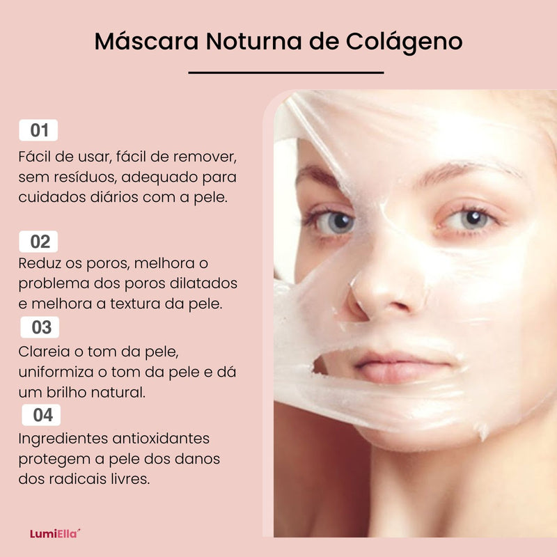 CollagenGlow™ – Máscara Facial de Colágeno + Brinde